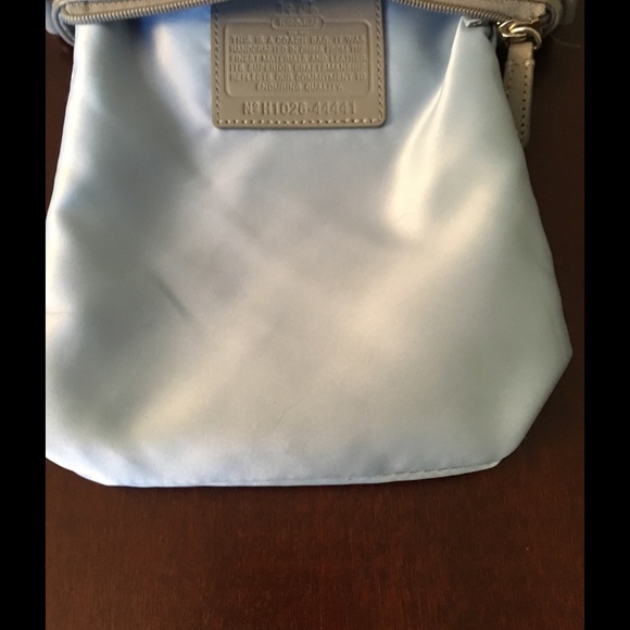 - Blue and gray Coach cross body bag - Picture 3 of 4